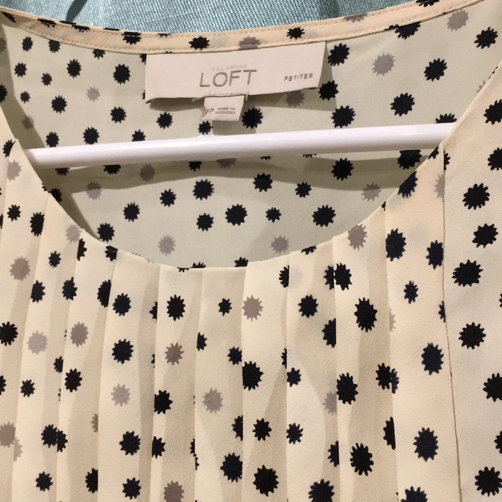Loft cream dress shirt